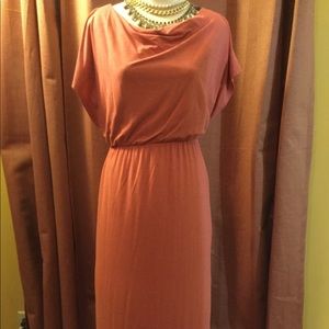Wonderful Coral long Maxi Dress